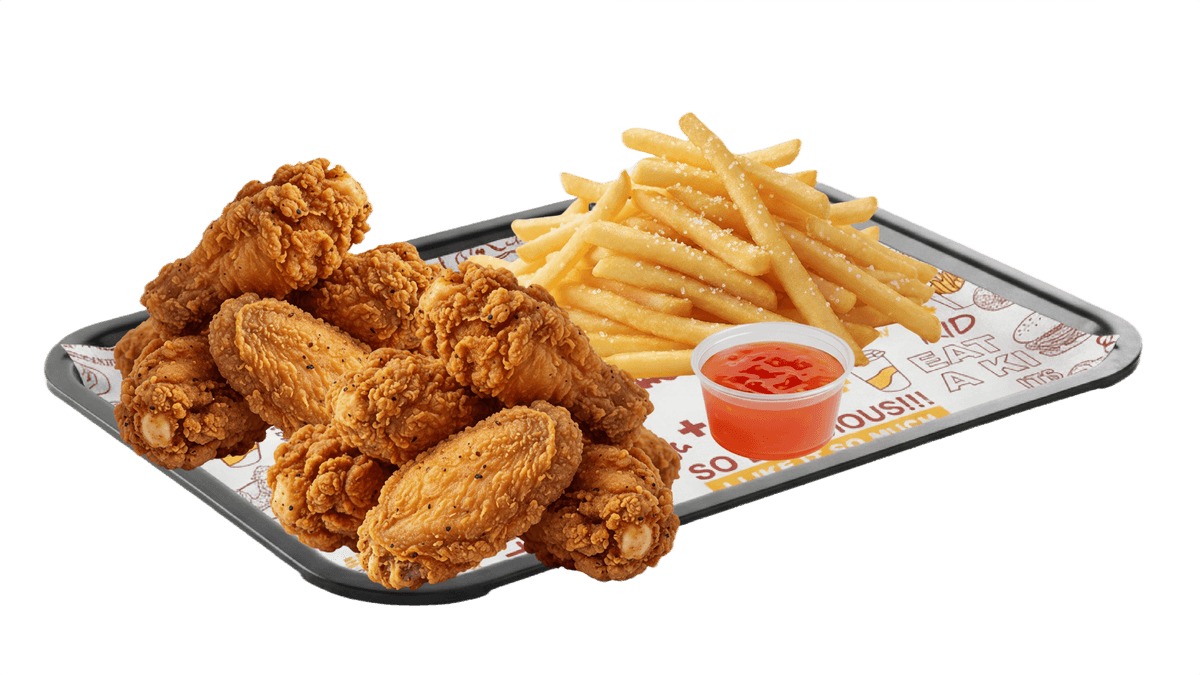 Knusprige Wings & Pommes